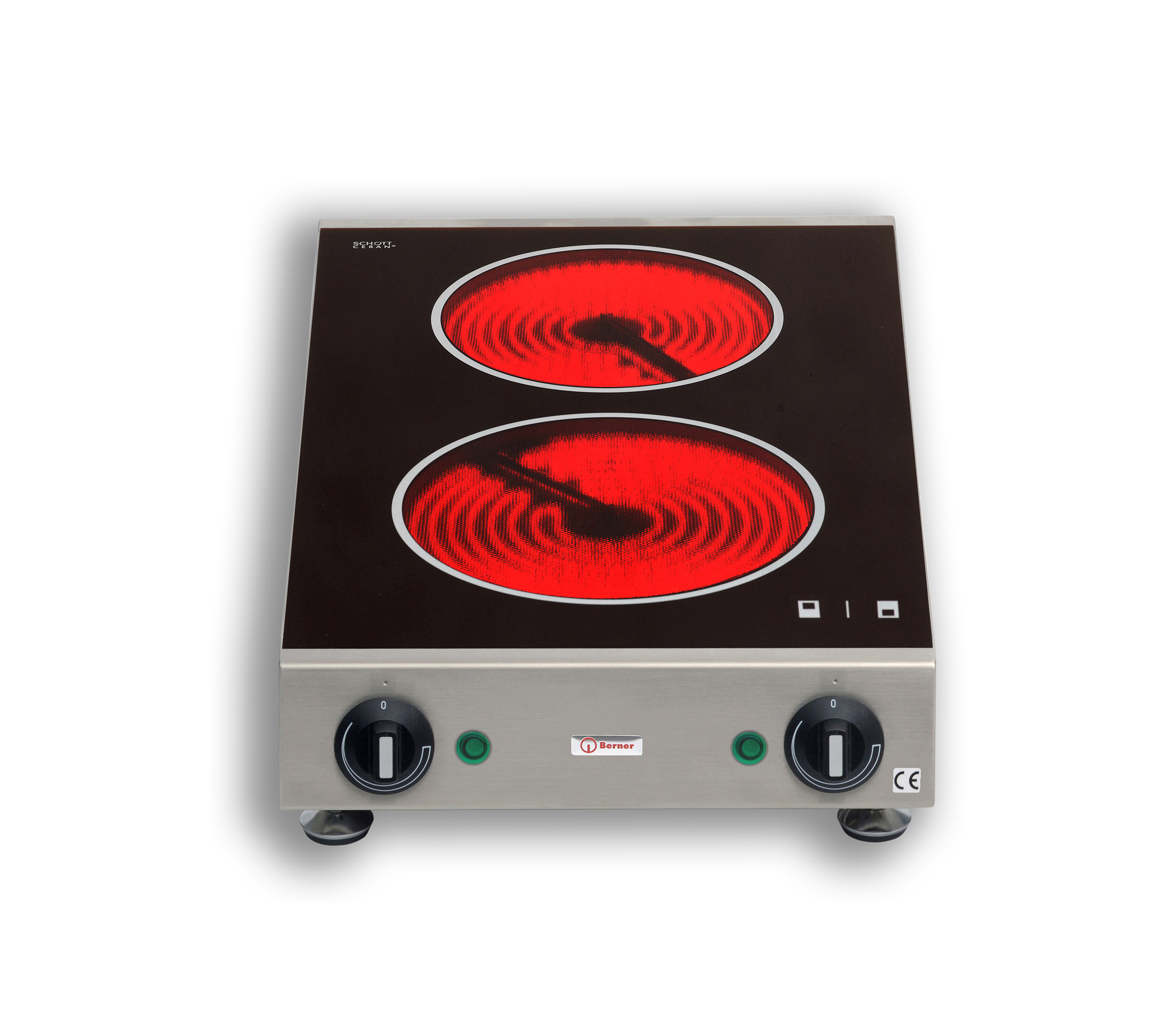 Berner BS2SK Ceran-Doppelkochplatte