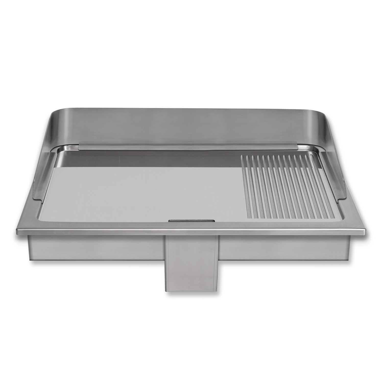 Berner BGEG140C Einbau-Bratplatte hartverchromt 1/3 gerillt