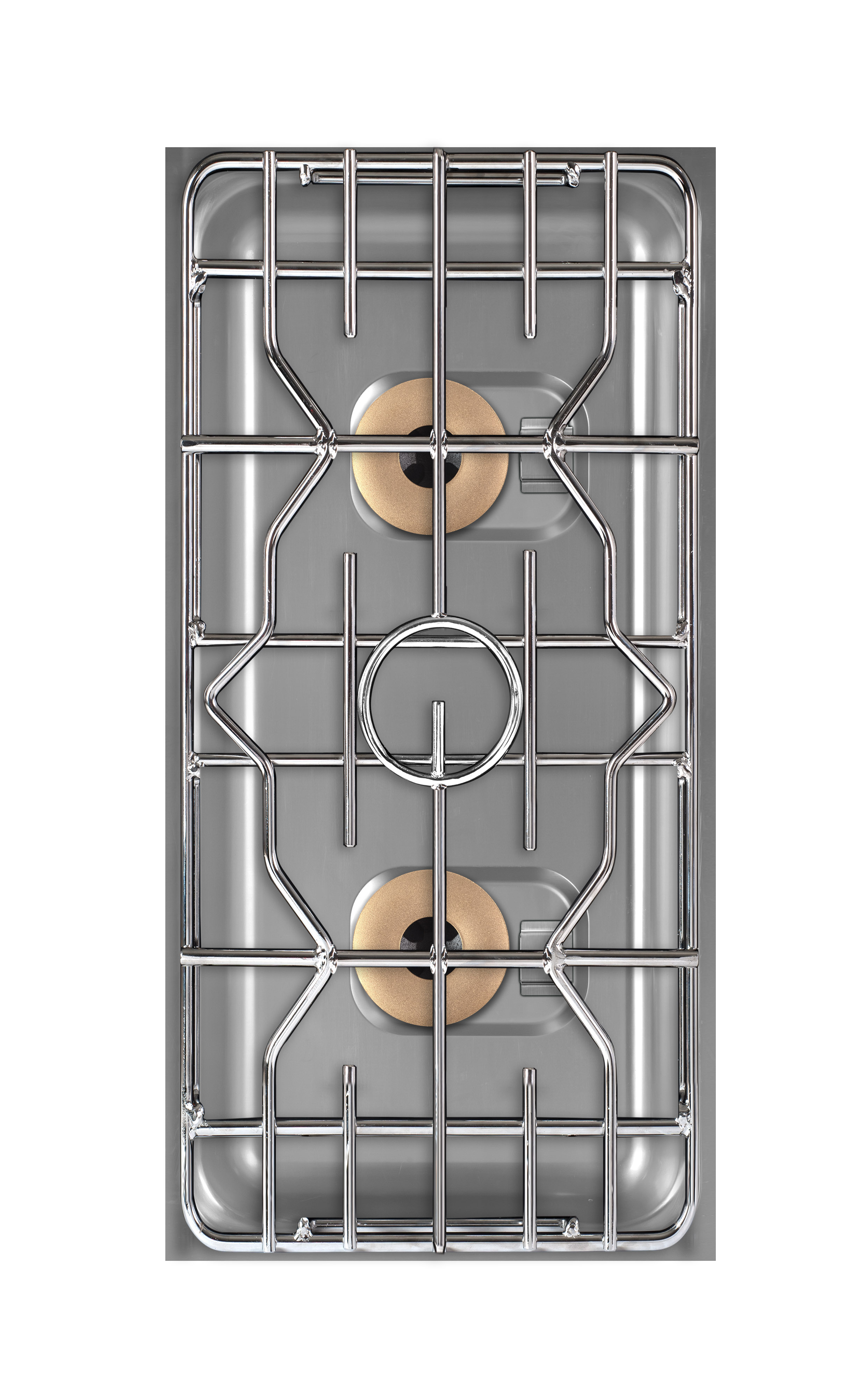 Berner BEG2P85BB beidseitig bedienbarer Gastronomie-Einbaugasherd mit 2 Flammen