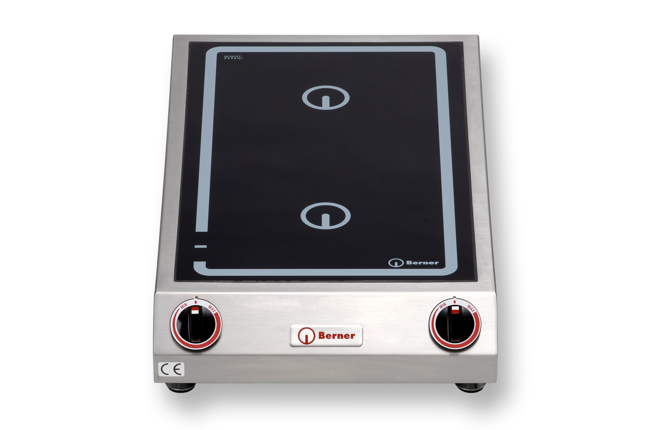 Berner BI2K10 Tisch-Induktionsdoppelkochplatte