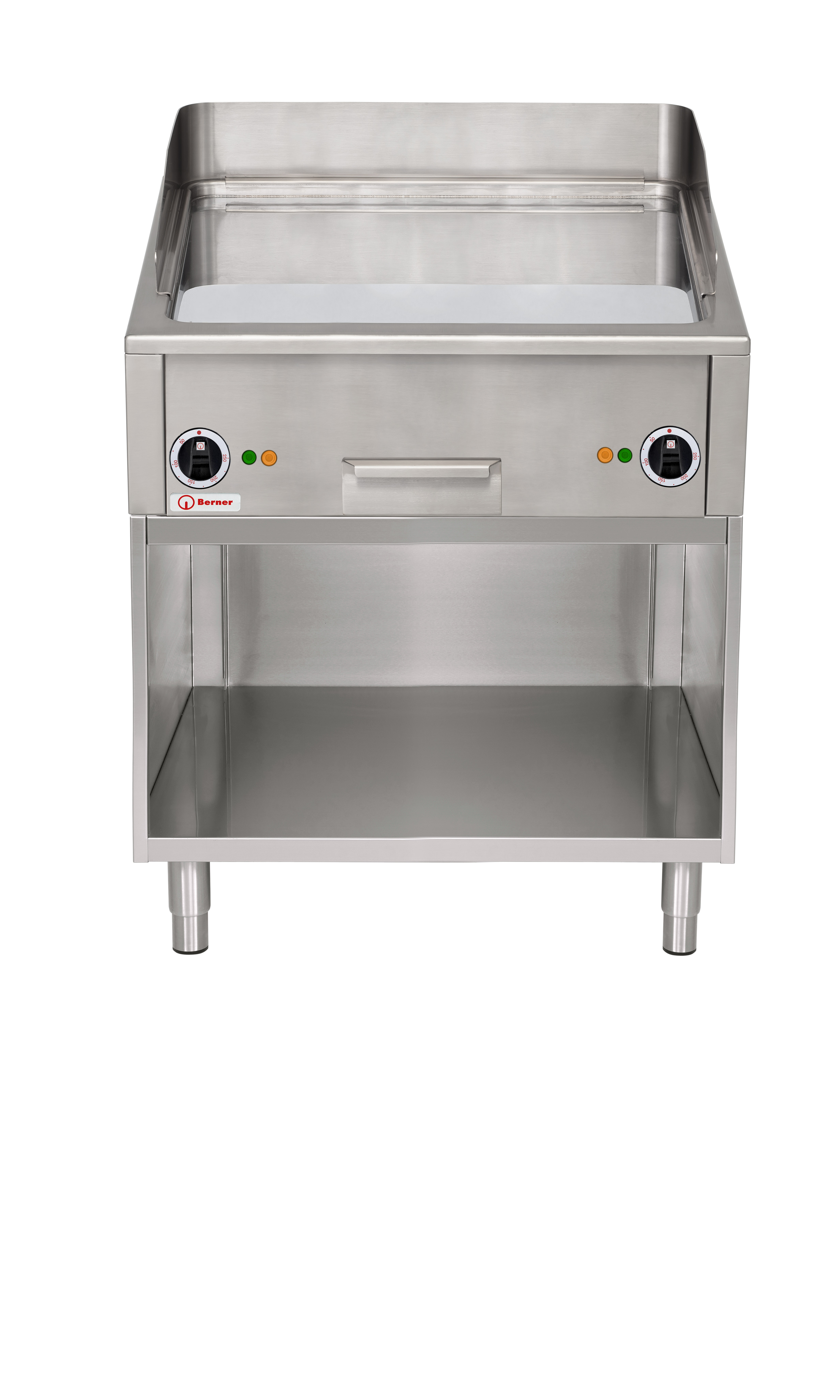 Berner BGDC100 Gastro-Standgriddleplatte Beef & Burger glatt hartverchromt Elektro