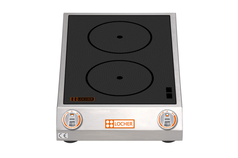 Induktionsherd - 2 Kochstellen, á 3,5 kW LOCHER 201223  by BERNER BI2K7