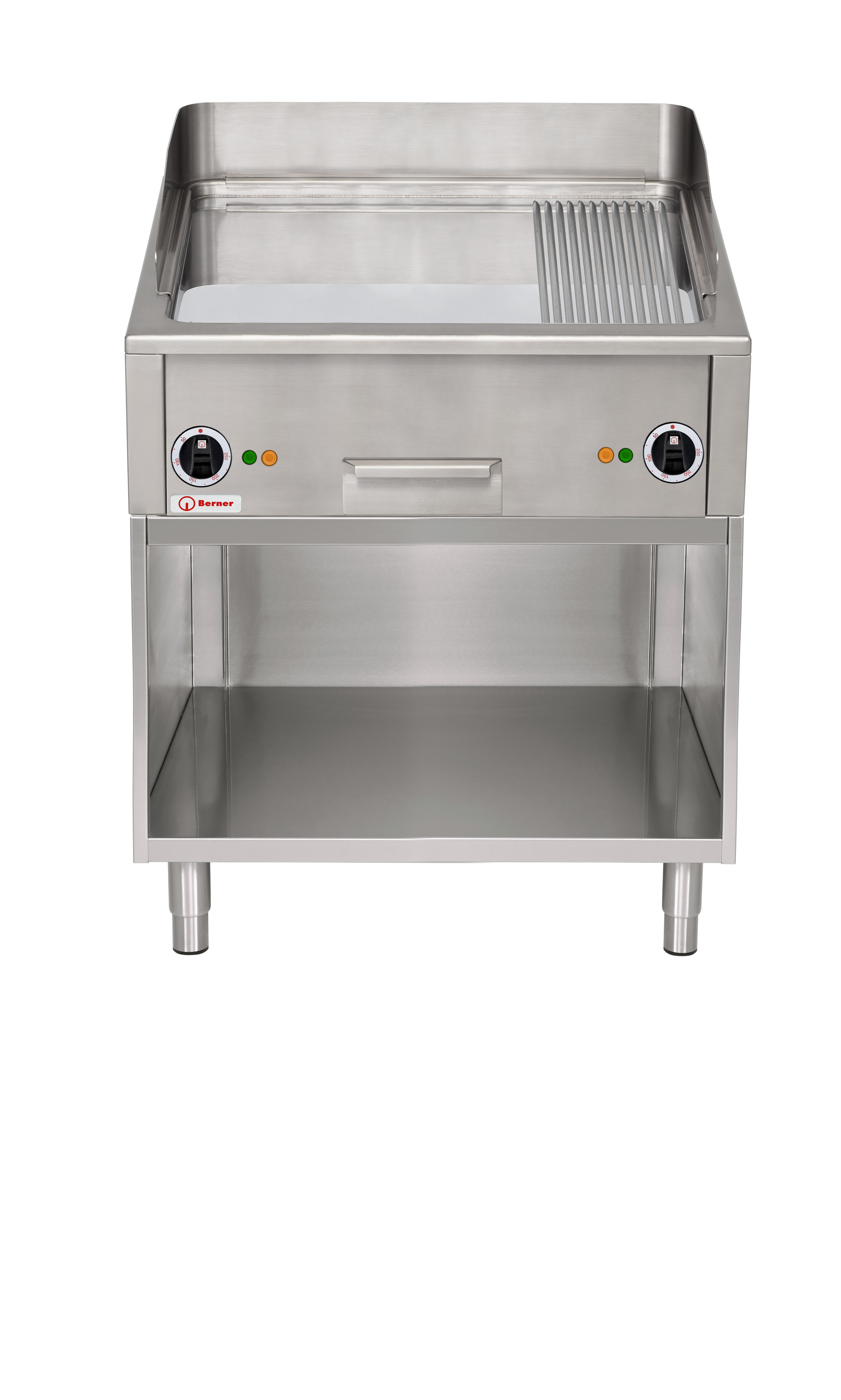 Berner BGDC100G Bratplatte Beef & Burger 1/3 gerillt hartverchromt Elektro