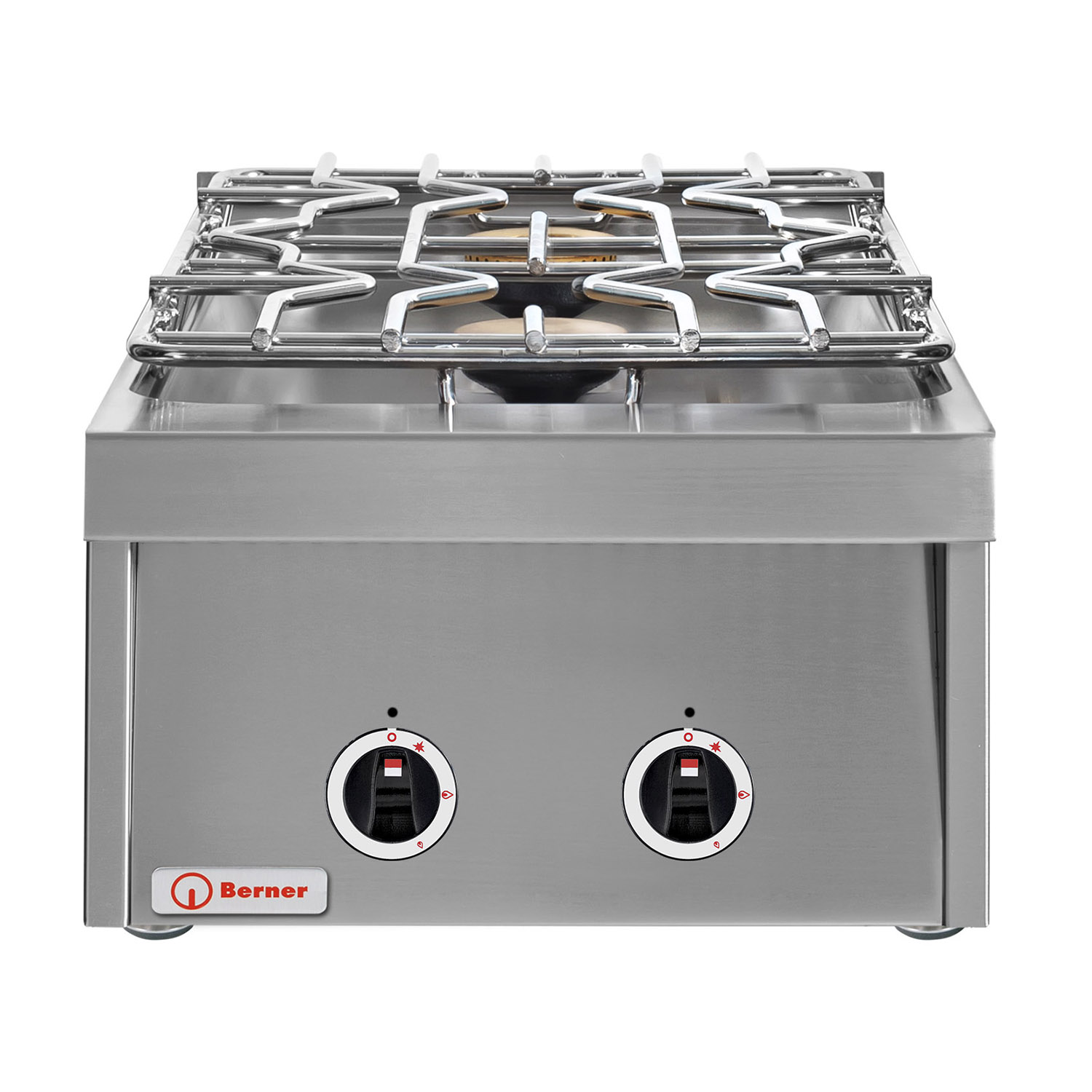 Berner BHG2S70KTD Auftisch Gasherd 2 Kochstellen hintereinander Standard