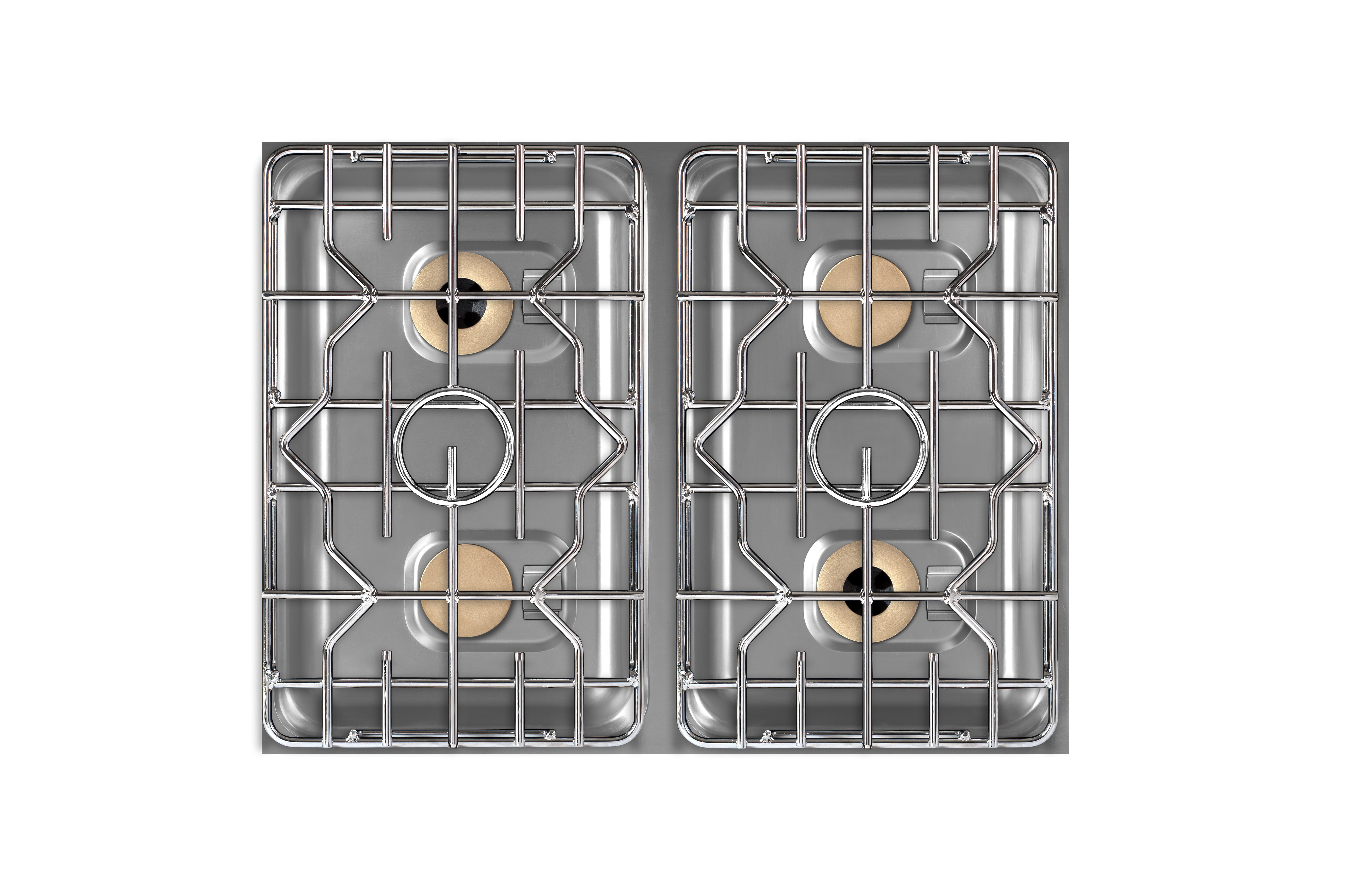 Berner BEG4D70 4-Flammen Gasherd-Einbaumodul für Edelstahlküchen