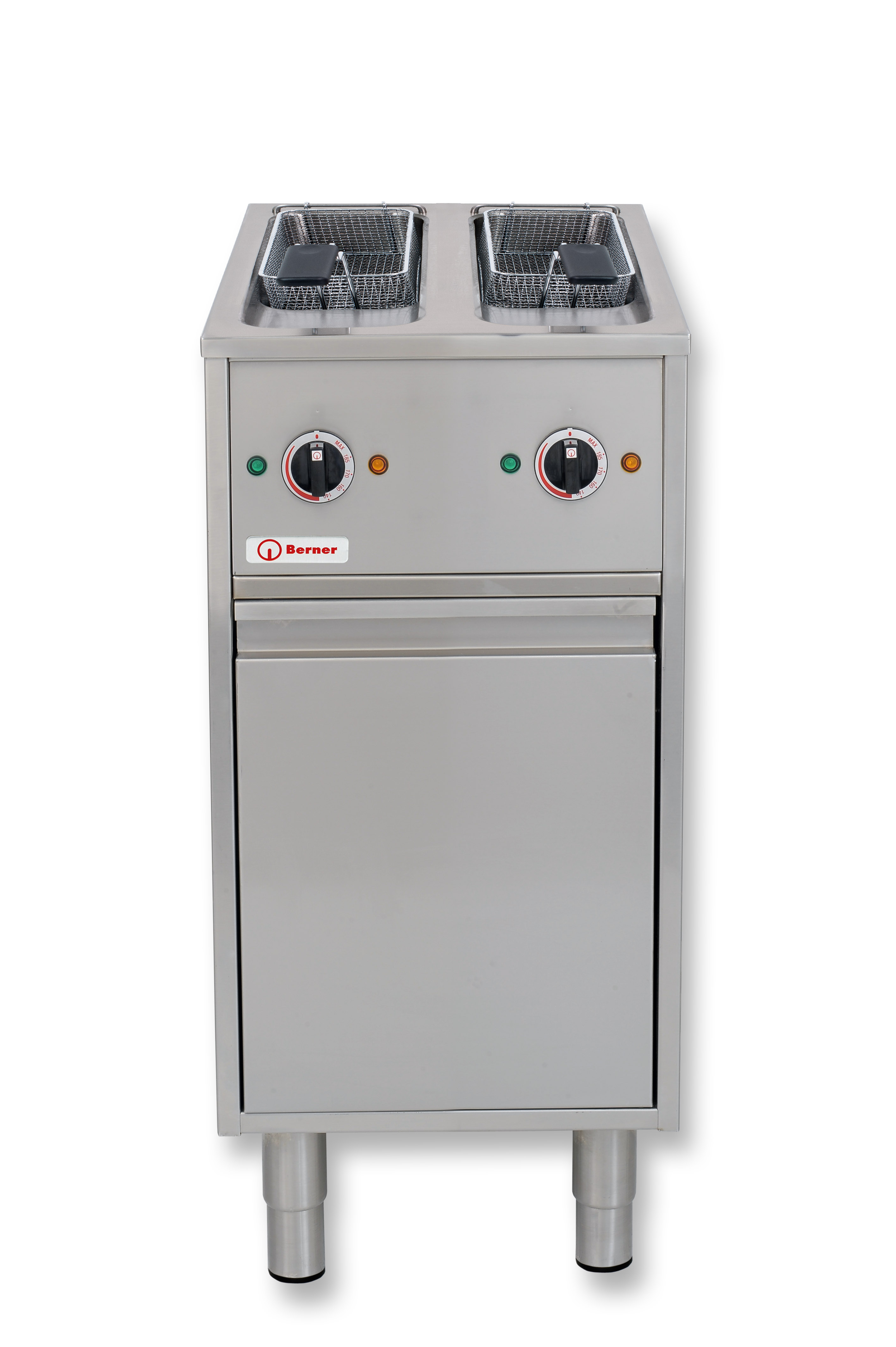 Berner BFHE40_2 Elektro Fritteuse Standgerät mit 2 Becken Frittstar