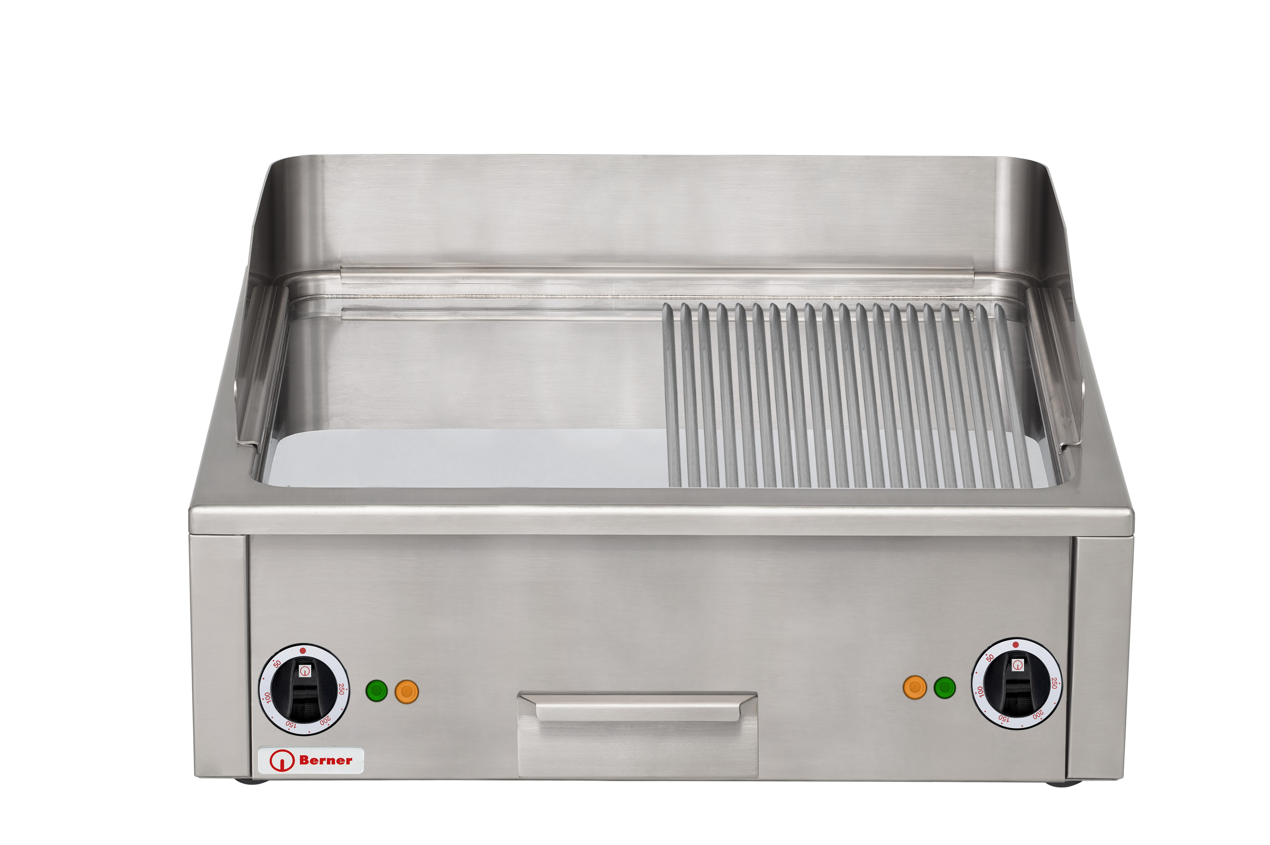 Berner BGHAC100H Bratplatte Beef & Burger 1/2 gerillt hartverchromt Elektro