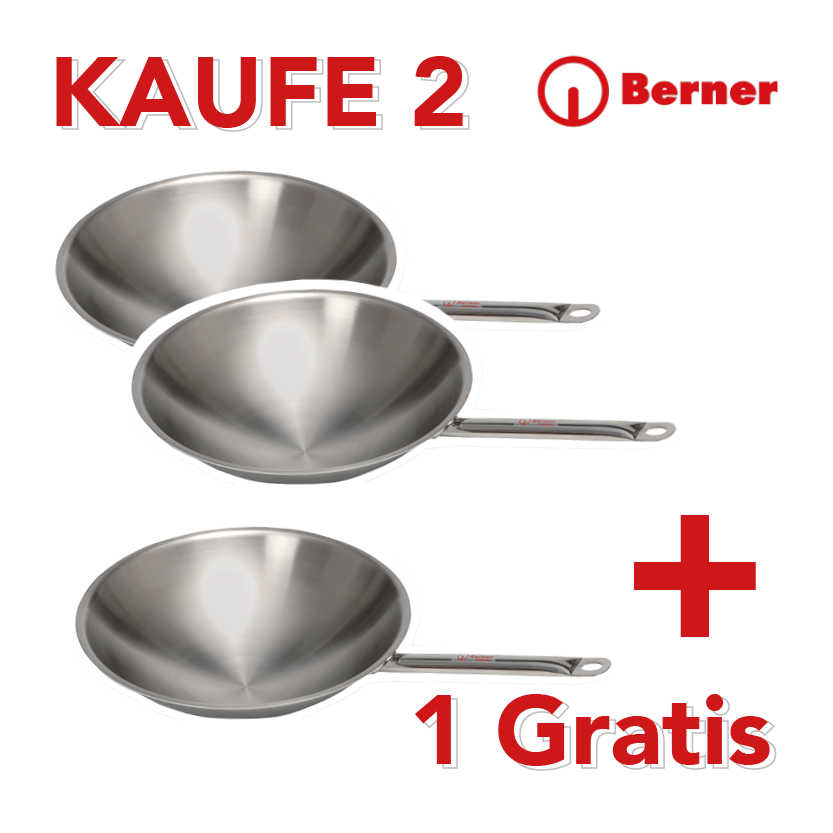 Rabatt Aktion-Berner Wok-Pfanne WPR1 für Induktionswok BWM3.0 39cm-2+1