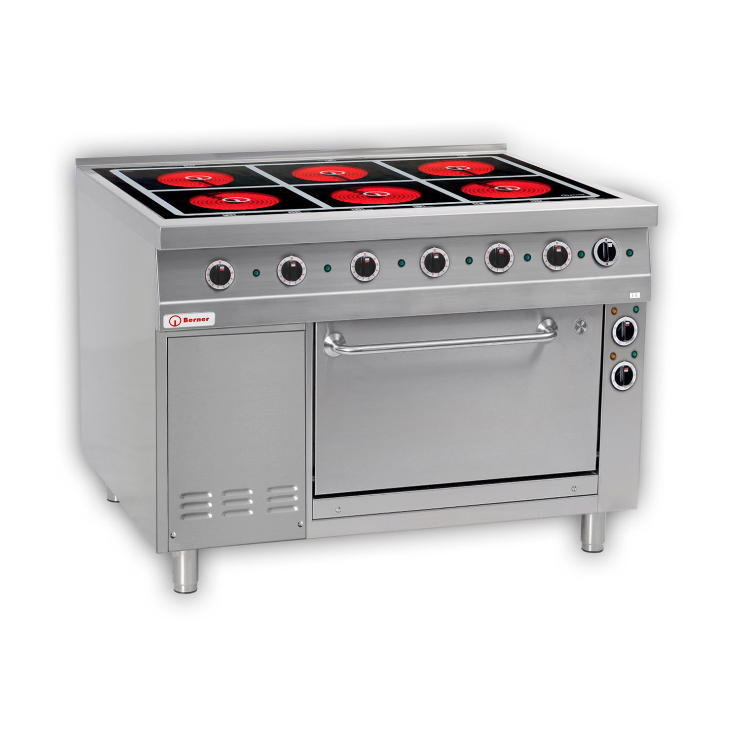 Berner BS6SHBRA Elektro-Standherd mit 6 Strahlheizkörper u. Bratofen Sondermodell
