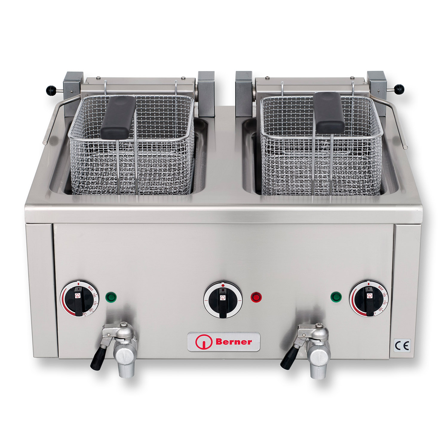 Berner BFSSNK2 Elektro Fritteuse Snack Auftisch Fritteuse 2x6 Liter Frittstar