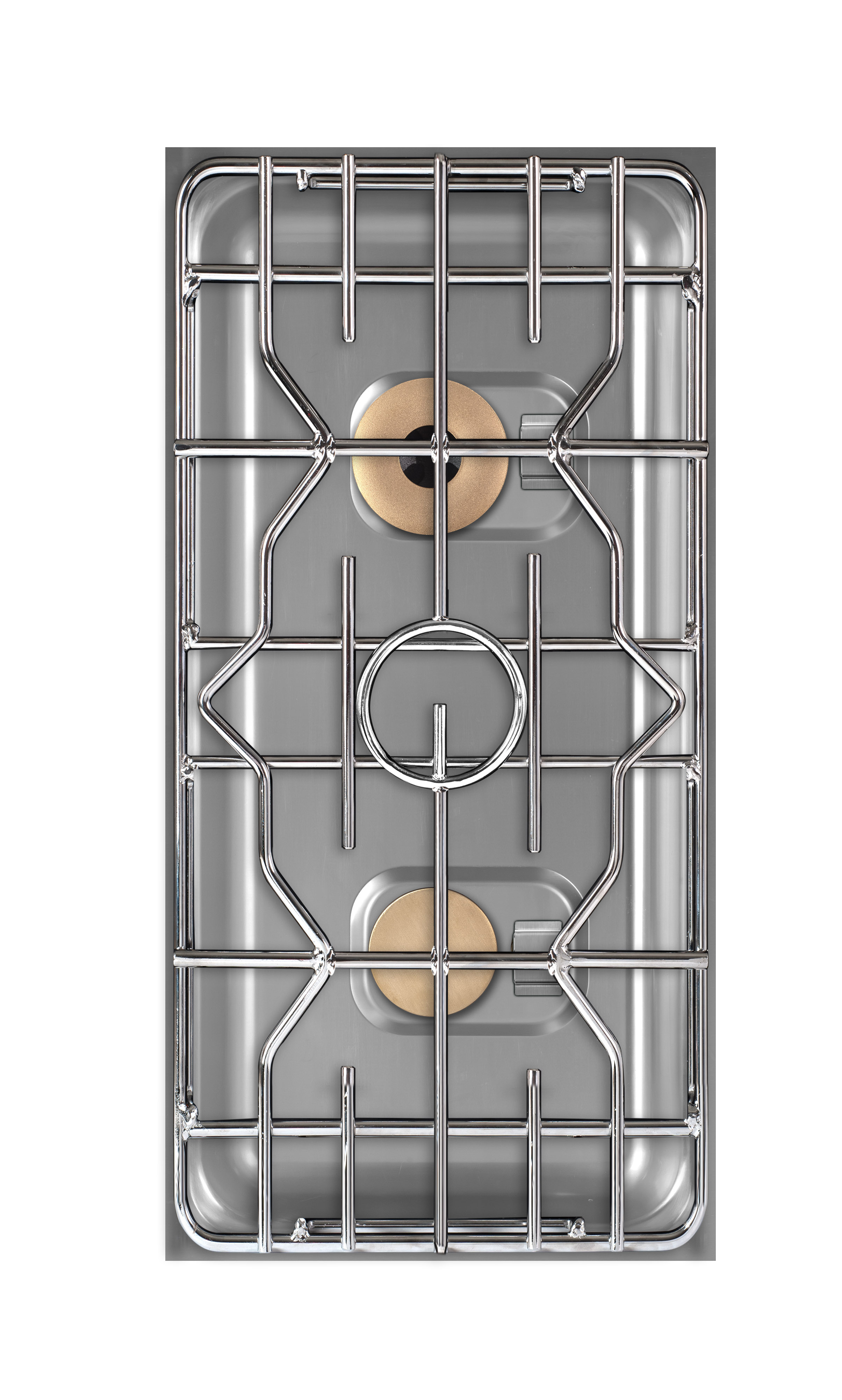 Berner BEG2S85 Gas-Einbauherd zweiflammig für Edelstahlküchen im Gastronomiebereich