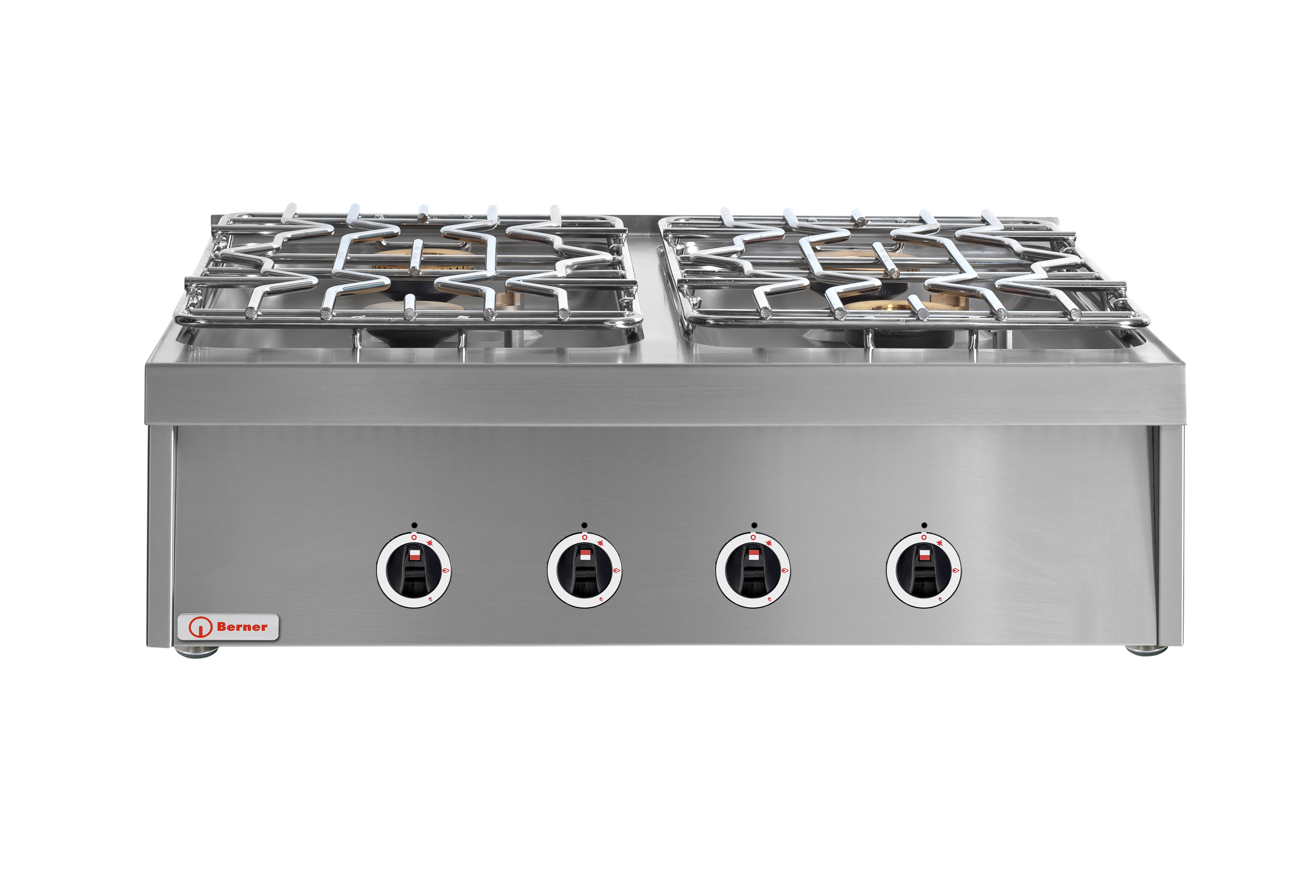 Berner BHG4P70KTD Auftisch Gasherd 4 Kochstellen Power