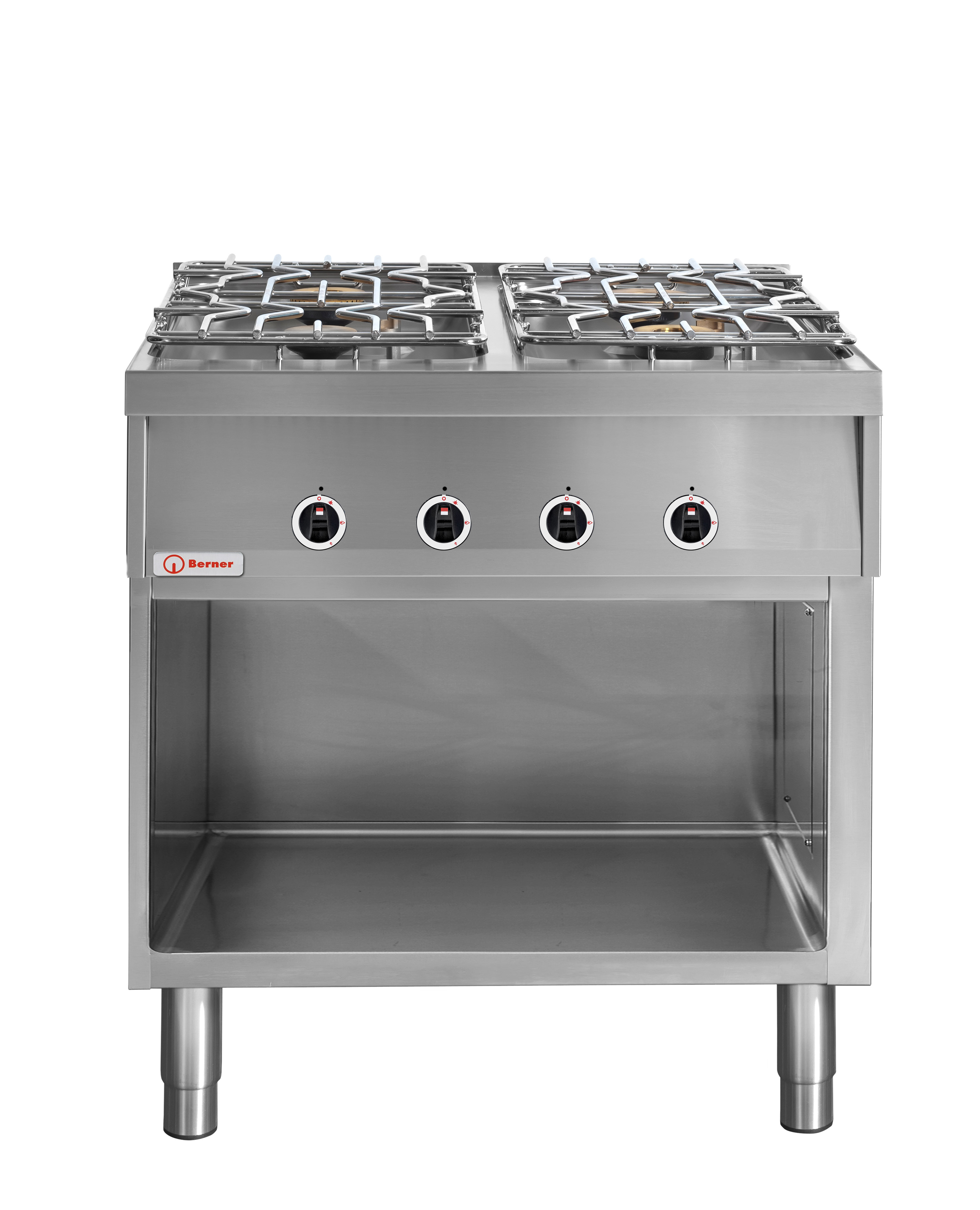 Berner Gasherd BHG4S70 mit 4 Kochstellen 18.000 Watt