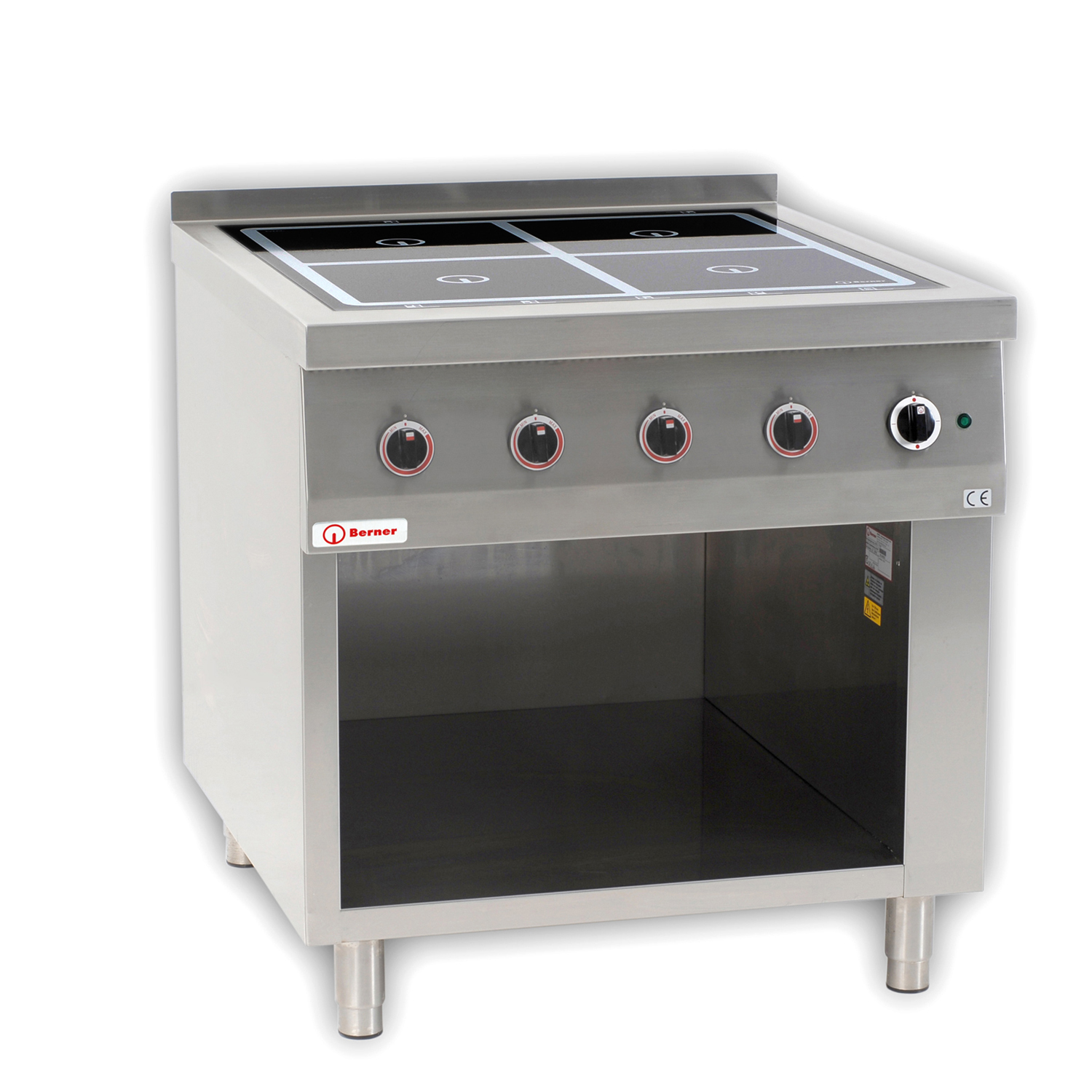 Berner BI4SHFL28 Standherd Induktion 4 Kochstellen FLEX Sondermodell